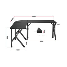 Gaming desk Huzaro Hero 6.3 Black Gaming desk Huzaro Hero 6.3 Black