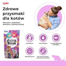 INABA Juicy Bites krevečių ir jūros gėrybių skanėstai katėms - 3x11,3 g INABA Juicy Bites krevečių ir jūros gėrybių skanėstai katėms - 3x11,3 g