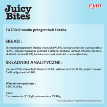 INABA Juicy Bites krabų ir šukutės - kačių skanėstai - 3x11,3 g