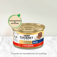 GOURMET Gold Beef - šlapias kačių ėdalas - 85 g