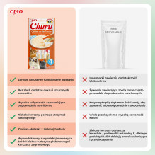 INABA Churu Chicken with Beef Recipe - cat treats - 4x14 g INABA Churu Chicken with Beef Recipe - cat treats - 4x14 g