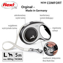 Flexi New COMFORT 8 m Black, Grey Dog Retractable lead Flexi New COMFORT 8 m Black, Grey Dog Retractable lead
