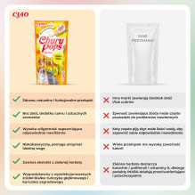 INABA Churu Pops Chicken - cat treats - 4x15 g INABA Churu Pops Chicken - cat treats - 4x15 g