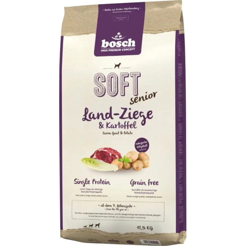 BOSCH Soft Senior Goat Potato - sausas šunų ėdalas - 12,5 kg