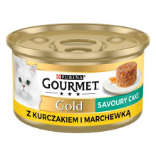 GOURMET GOLD - Sūrus pyragas su vištiena ir morkomis 85 g GOURMET GOLD - Sūrus pyragas su vištiena ir morkomis 85 g