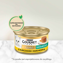 GOURMET GOLD - Sūrus pyragas su vištiena ir morkomis 85 g GOURMET GOLD - Sūrus pyragas su vištiena ir morkomis 85 g