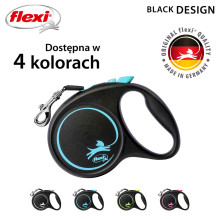 Flexi automatinis pavadėlis, juodas, M, 5 m, mėlynas Flexi automatinis pavadėlis, juodas, M, 5 m, mėlynas
