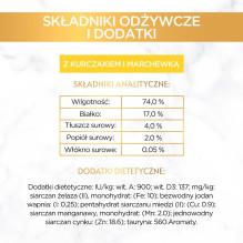 GOURMET GOLD - Sūrus pyragas su vištiena ir morkomis 85 g GOURMET GOLD - Sūrus pyragas su vištiena ir morkomis 85 g