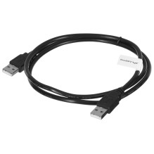 Lanberg CA-USBA-20CU-0010-BK USB kabelis 1m 2.0 USB A juodas Lanberg CA-USBA-20CU-0010-BK USB kabelis 1m 2.0 USB A juodas