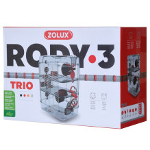ZOLUX Rody3 Trio - graužikų narvas - raudonas