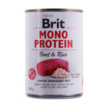 BRIT Mono Protein jautienos ir ryžių šlapias šunų ėdalas - 400 g BRIT Mono Protein jautienos ir ryžių šlapias šunų ėdalas - 400 g