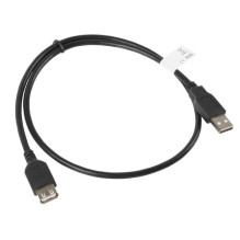Lanberg CA-USBE-10CC-0007-BK USB kabelis USB 2.0 0,7 m USB A juodas