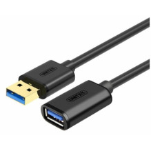 UNITEK Y-C456GBK USB kabelis 0,5 m USB 3.2 Gen 1 (3.1 Gen 1) USB A, juodas