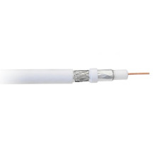 Libox koncentrinis kabelis PCC80 100 m koaksialinis kabelis RG-6 / U, baltas