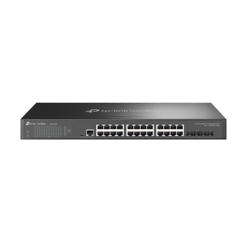 TP-Link Omada 24 prievadų gigabito L2+ valdomas komutatorius su 4 10GE SFP+ lizdais
