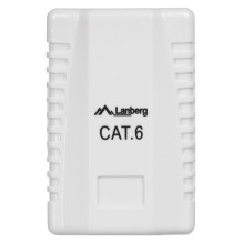LANBERG SURFACE MOUNTING SOCKET CAT.6 1XRJ45 WHITE LANBERG SURFACE MOUNTING SOCKET CAT.6 1XRJ45 WHITE