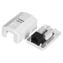 LANBERG SURFACE MOUNTING SOCKET CAT.6 1XRJ45 WHITE LANBERG SURFACE MOUNTING SOCKET CAT.6 1XRJ45 WHITE