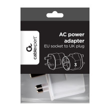 Gembird A-AC-EUFUKM-01 AC power adapter, EU Schuko socket to UK plug, 13 A Gembird A-AC-EUFUKM-01 AC power adapter, EU Schuko socket to UK plug, 13 A