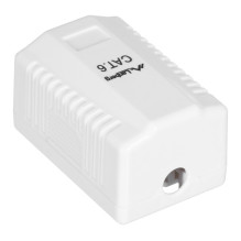 LANBERG paviršinio montavimo lizdas CAT.6 1XRJ45 baltas LANBERG paviršinio montavimo lizdas CAT.6 1XRJ45 baltas