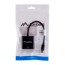 Lanberg AD-0006-BK vaizdo kabelio adapteris 0,2 m VGA (D-Sub) Mini DisplayPort juodas Lanberg AD-0006-BK vaizdo kabelio adapteris 0,2 m VGA (D-Sub) Mini DisplayPort juodas
