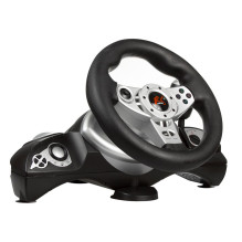 „NanoRS RS700“ žaidimų valdiklis, juodas, sidabrinis, USB vairas, analoginis / skaitmeninis, skirtas „Android“, asmenini