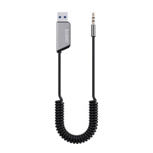 Savio TR-16 siųstuvo AUX adapteris su laisvų rankų funkcija, „Bluetooth 5.3“, „Google Assistant“ / „Siri“ Savio TR-16 siųstuvo AUX adapteris su laisvų rankų funkcija, „Bluetooth 5.3“, „Google Assistant“ / „Siri“
