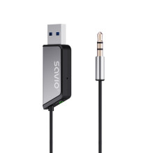 Savio TR-16 siųstuvo AUX adapteris su laisvų rankų funkcija, „Bluetooth 5.3“, „Google Assistant“ / „Siri“ Savio TR-16 siųstuvo AUX adapteris su laisvų rankų funkcija, „Bluetooth 5.3“, „Google Assistant“ / „Siri“