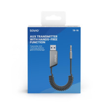Savio TR-16 siųstuvo AUX adapteris su laisvų rankų funkcija, „Bluetooth 5.3“, „Google Assistant“ / „Siri“ Savio TR-16 siųstuvo AUX adapteris su laisvų rankų funkcija, „Bluetooth 5.3“, „Google Assistant“ / „Siri“