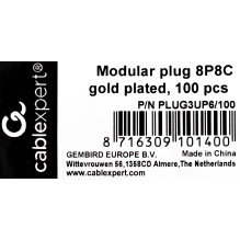 Cablexpert PLUG3UP6 / 100 wire connector 1 Transparent Cablexpert PLUG3UP6 / 100 wire connector 1 Transparent