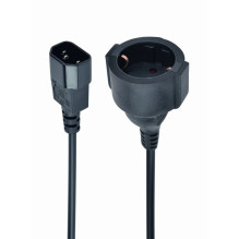 „Gembird PC-SFC14M-01“ maitinimo adapteris IEC320 C14 - SCHUKO (F) ant 15 cm kabelio „Gembird PC-SFC14M-01“ maitinimo adapteris IEC320 C14 - SCHUKO (F) ant 15 cm kabelio