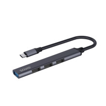 SAVIO AK-71 USB-C šakotuvas - 3 x USB-A 2.0, 1 x USB-A 3.0, 4 viename, 5 Gbps