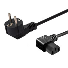 SAVIO Power cable Schuko (M) angled - IEC C13, 1.2 m CL-115