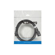 Lanberg CA-C13E-11CC-0030-BK power cable Black 3 m C13 coupler C14 coupler Lanberg CA-C13E-11CC-0030-BK power cable Black 3 m C13 coupler C14 coupler