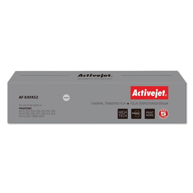 „Activejet AF-KXFA52“ kopijavimo plėvelė (pakeičiama „Panasonic KX-FA52 Supreme“ juoda spalva)