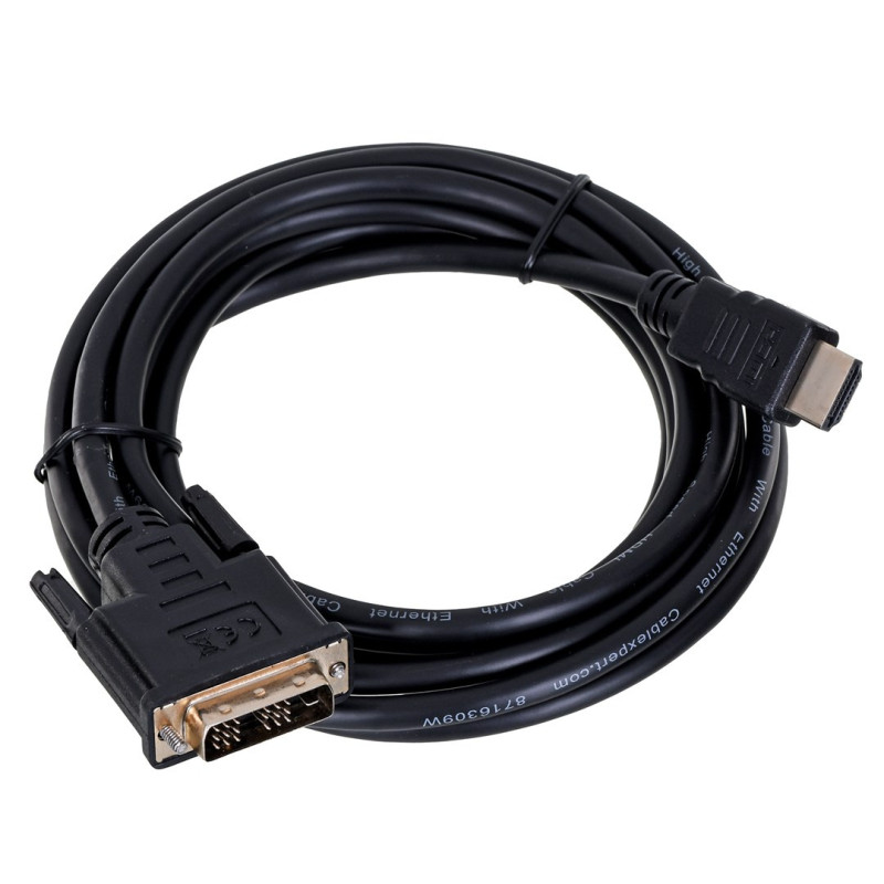 Gembird 3m, HDMI / DVI, M / M DVI-D Black