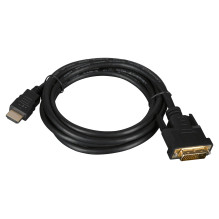 Lanberg CA-HDDV-20CU-0018-BK vaizdo kabelio adapteris 1,8 m HDMI A tipo (standartinis) DVI-D juodas Lanberg CA-HDDV-20CU-0018-BK vaizdo kabelio adapteris 1,8 m HDMI A tipo (standartinis) DVI-D juodas