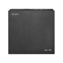 SAVIO AK-59 išorinis plonas CD / DVD įrašymo įrenginys R / RW - USB-C / USB-A, juodas