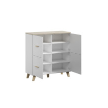Cama sideboard LOTTA 110 4D white + sonoma oak Cama sideboard LOTTA 110 4D white + sonoma oak