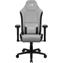 „Aerocool CROWNASHGR“, ergonomiška žaidimų kėdė, reguliuojamos pagalvėlės, „AeroWeave“ technologija, pilka