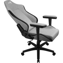 „Aerocool CROWNASHGR“, ergonomiška žaidimų kėdė, reguliuojamos pagalvėlės, „AeroWeave“ technologija, pilka