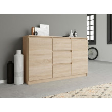 Topeshop KOMODA 2D3S DĄB SONOMA komoda Topeshop KOMODA 2D3S DĄB SONOMA komoda