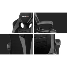 Huzaro FORCE 2.5 GREY MESH žaidimų krėslas su tinklelio sėdyne, juodas, pilkas Huzaro FORCE 2.5 GREY MESH žaidimų krėslas su tinklelio sėdyne, juodas, pilkas