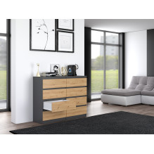 Topeshop M8 120 ANT / ART KPL chest of drawers Topeshop M8 120 ANT / ART KPL chest of drawers