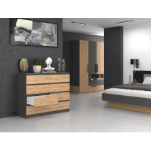 Topeshop M8 120 ANT / ART KPL chest of drawers Topeshop M8 120 ANT / ART KPL chest of drawers