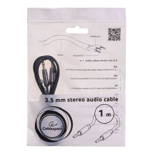 Gembird CCAP-444-1M audio cable 3.5mm Black Gembird CCAP-444-1M audio cable 3.5mm Black