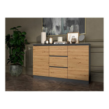2D3S komoda 120x30x75 cm, antracito / artisan 2D3S komoda 120x30x75 cm, antracito / artisan