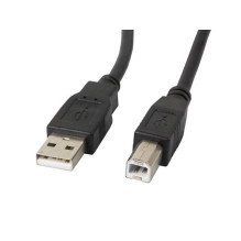 Lanberg CA-USBA-11CC-0018-BK USB cable USB 2.0 1.8 m USB B Black Lanberg CA-USBA-11CC-0018-BK USB cable USB 2.0 1.8 m USB B Black