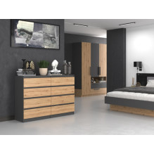 Topeshop M8 140 ANT / ART KPL chest of drawers Topeshop M8 140 ANT / ART KPL chest of drawers