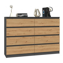 Topeshop M8 140 ANT / ART KPL chest of drawers Topeshop M8 140 ANT / ART KPL chest of drawers