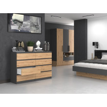 Topeshop M8 140 ANT / ART KPL chest of drawers Topeshop M8 140 ANT / ART KPL chest of drawers